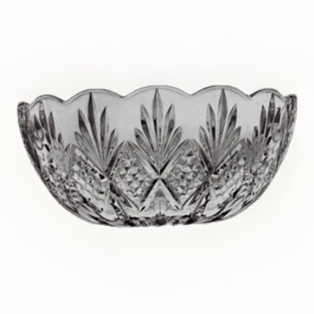 Godinger Dublin 8.5" Crystal Serving Bowl #25750 Scalloped Starburst Has Box
